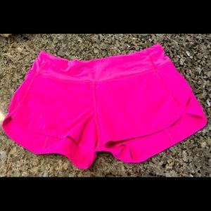 Lululemon speed up low rise shorts